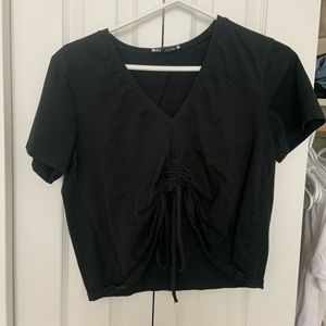 Zara drawstring crop top size M